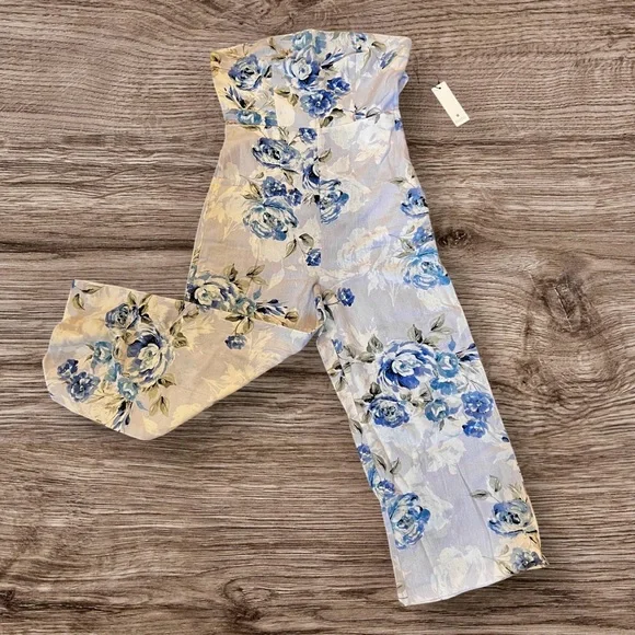 Willow Blue Floral Jumpsuit - Picture 1 of 10